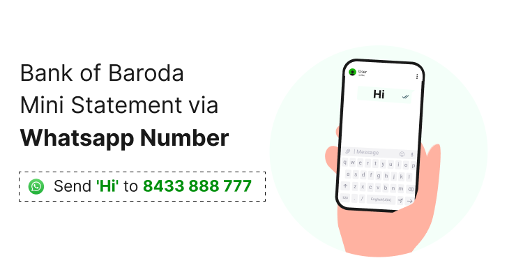 Bank of Baroda Mini Statement through Whatsapp Number